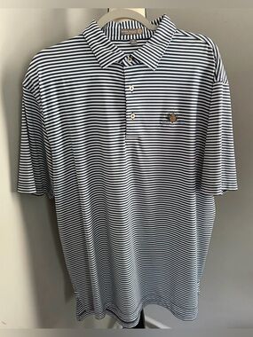 Peter Millar Summer Comfort Navy/White Striped Mid Pines XL